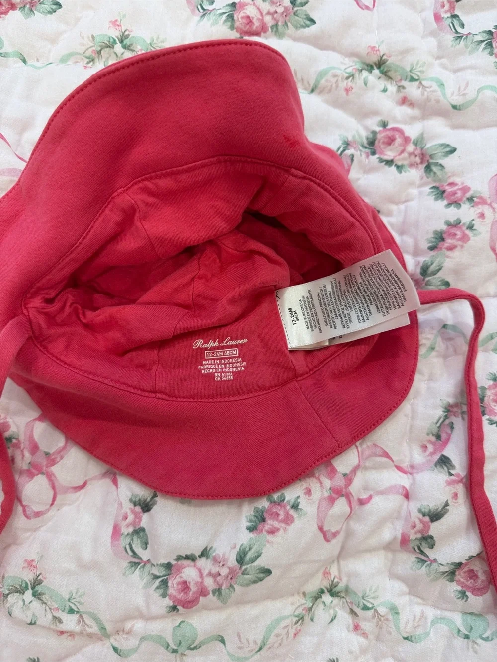 Ralph Lauren 12-24mo pink bucket hat